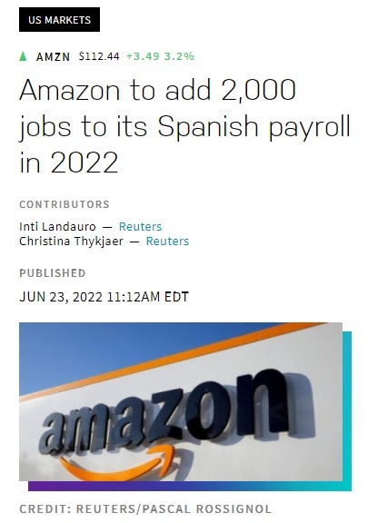 亚马逊暂停在西班牙建设四个配送中心