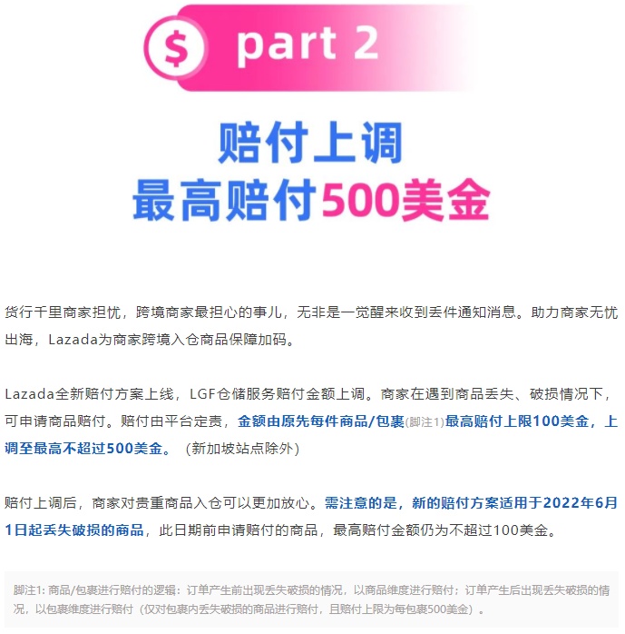 Lazada下调仓储费并提升赔付标准