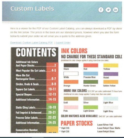 Barcodestalk条形码价格表和自定义标签目录