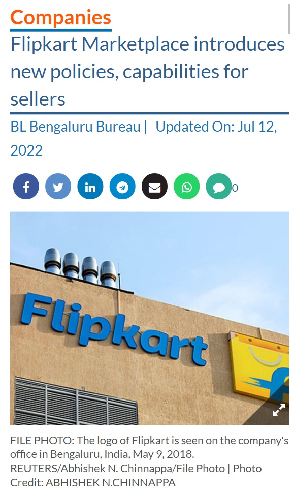 Flipkart引入新政策和功能 为卖家降低运营成本