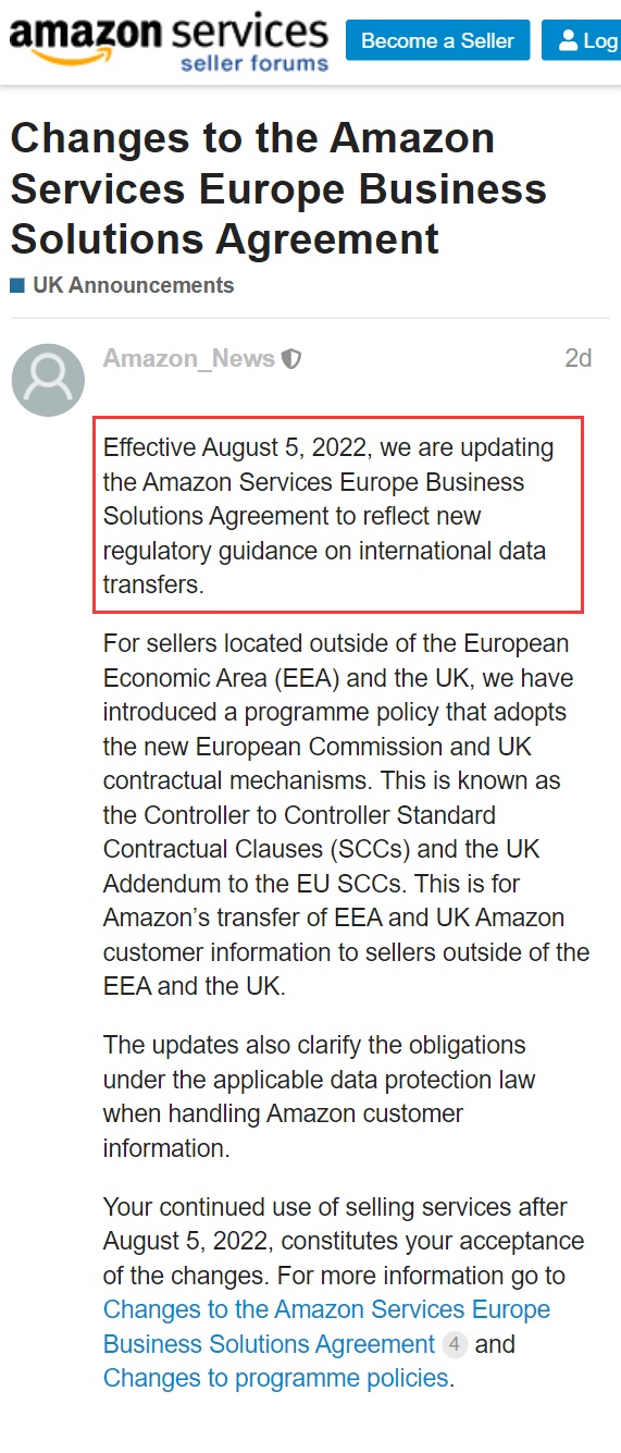 亚马逊欧洲站允许卖家以自助方式管理追溯增值税申报