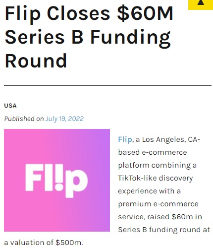 美国社交电商平台Flip获得6000万美元融资