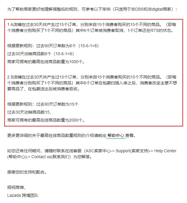 Lazada调整《最高在线商品数量政策》