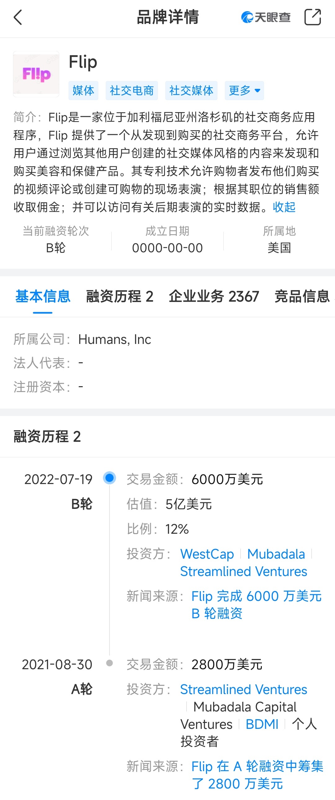美国社交电商平台Flip获得6000万美元融资