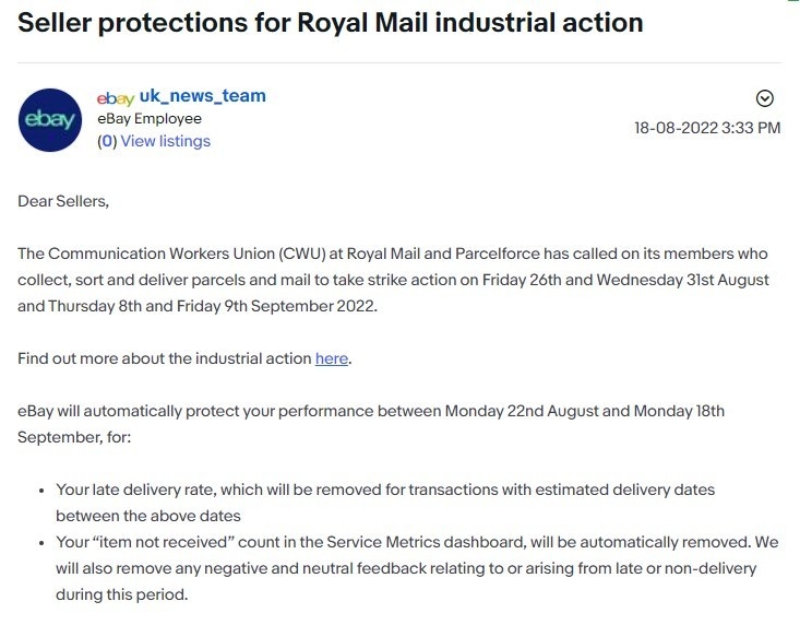 eBay自9月12日起将增加部分类别最终价值费用