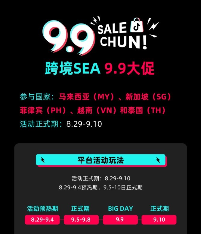 TikTok Shop东南亚市场99大促即将开启