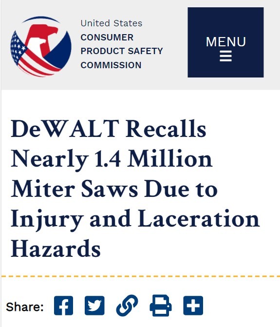 亚马逊上一款电锯因存在安全隐患被紧急召回