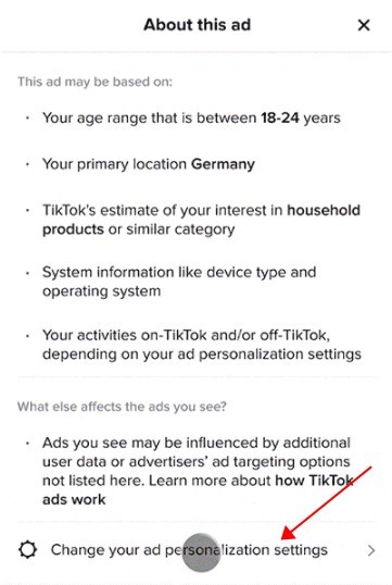 TikTok推出个性化广告设置功能