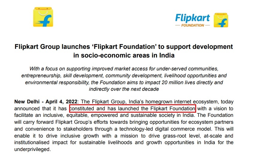 Flipkart与阿萨姆邦技能发展团签署谅解备忘录