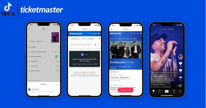 TikTok与Ticketmaster合作 用户可在应用内购票