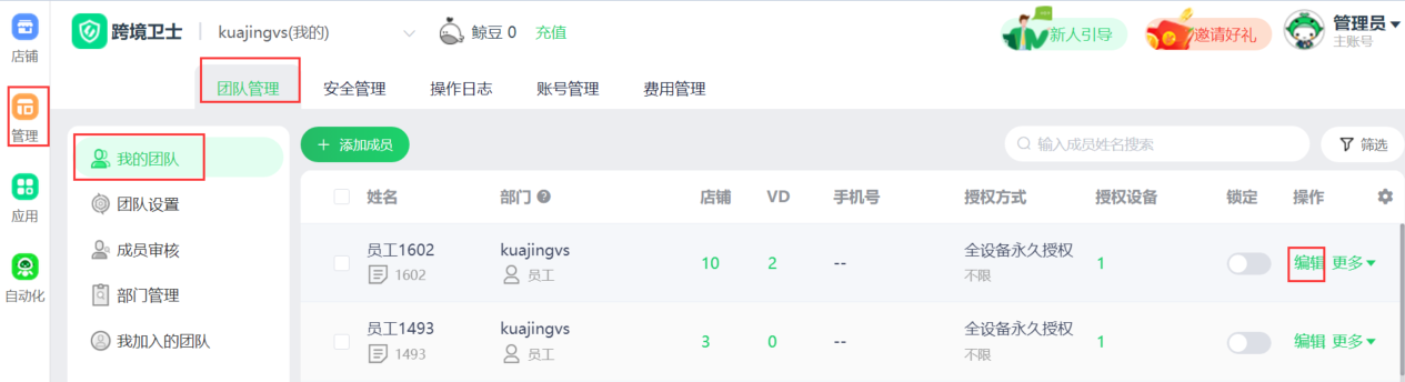 跨境卫士如何快速管理100+员工