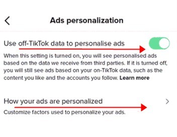 TikTok推出个性化广告设置功能