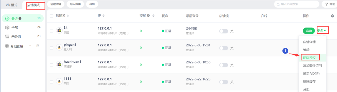 跨境卫士安全浏览如何把店铺分配给成员