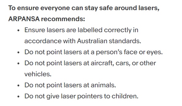 eBay澳大利亚站禁止出售高功率激光笔