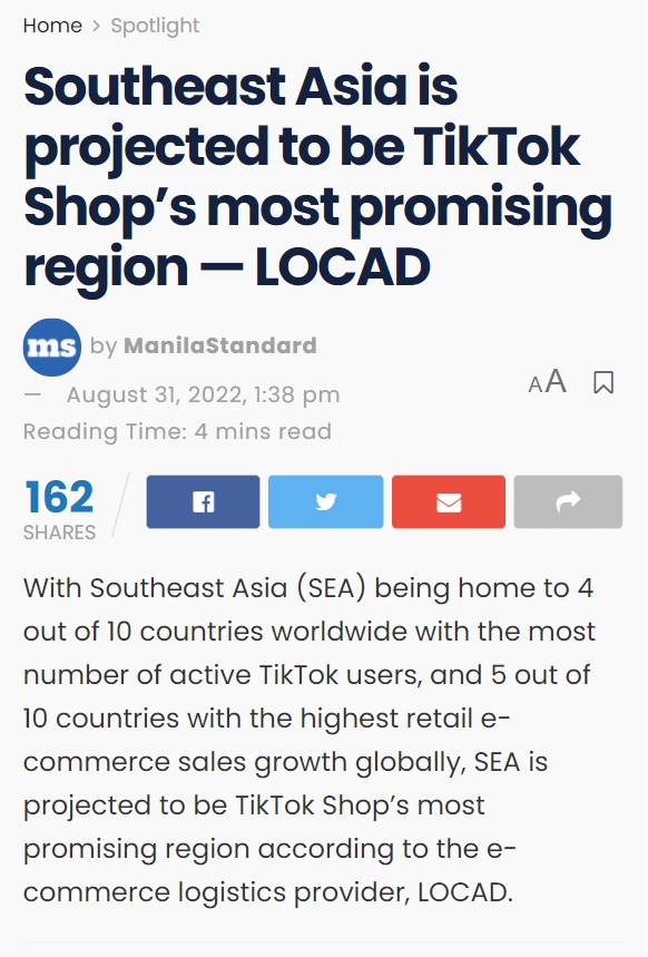 东南亚预计成为TikTok Shop最有潜力的地区