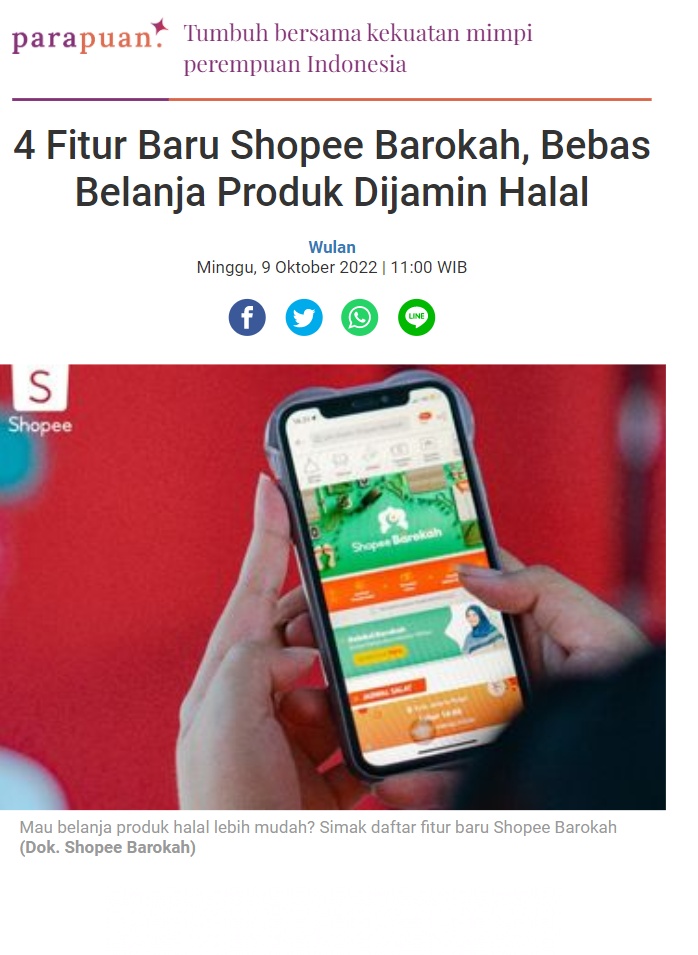 Shopee全新激活穆斯林一站式平台Shopee Barokah