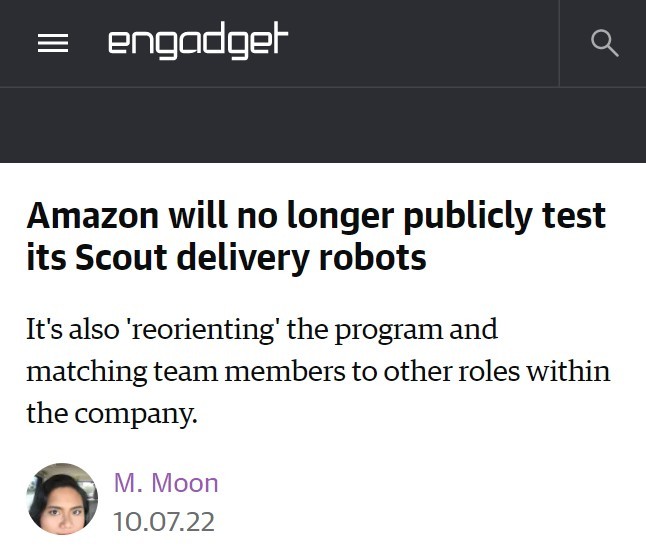 亚马逊将缩减Scout送货机器人计划