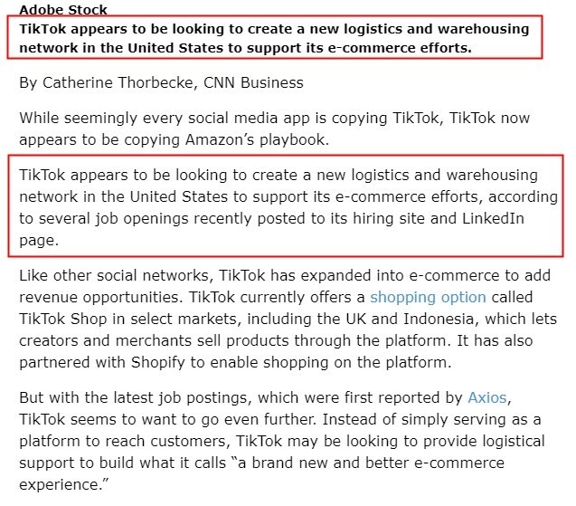 TikTok Shop将于11月第二周在美国上线