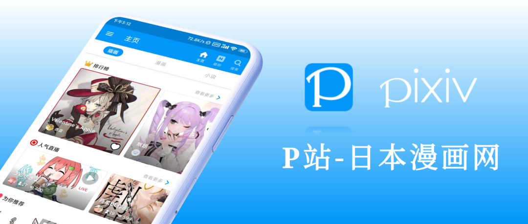 Pixiv(P站)-日本漫画插画分享平台