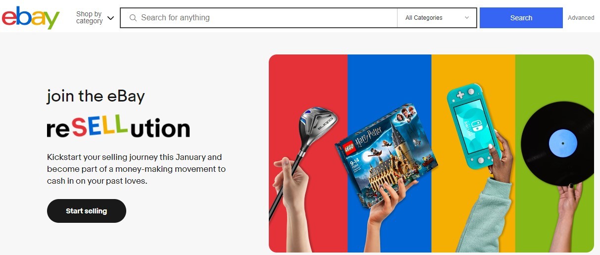 eBay英国推出ReSELLution计划,鼓励出售二手物品