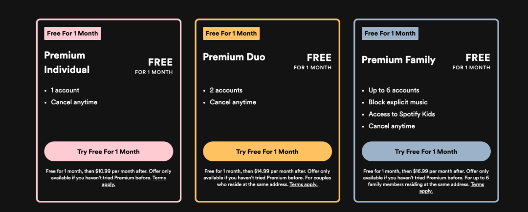 Spotify免费和付费的区别(Spotify的会员价格)