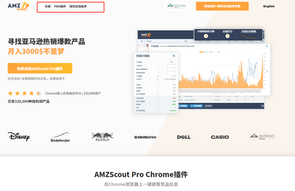 AMZScout-亚马逊选品产品调研工具