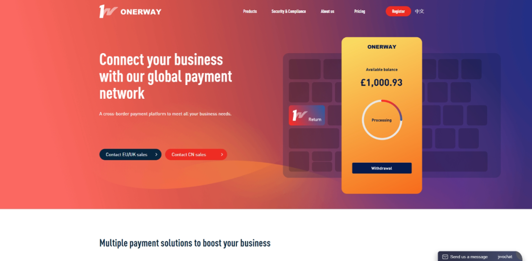 OnerWay-国际支付收款服务平台