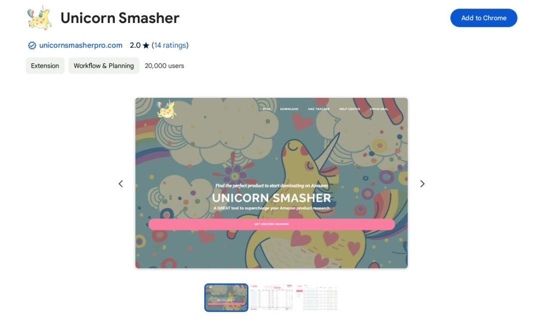 Unicorn Smasher-亚马逊产品研究工具