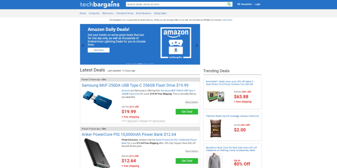 Techbargains-美国站外促销Deals网站