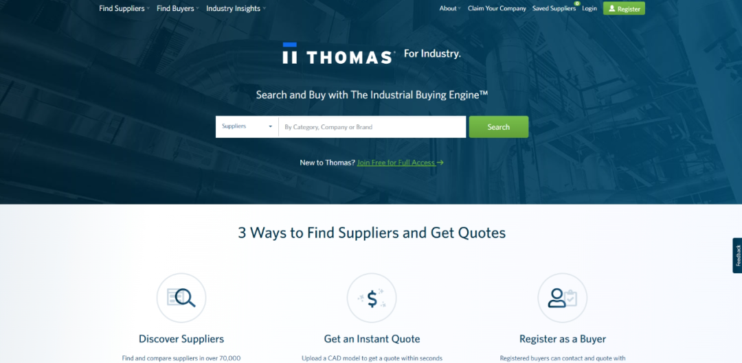 ThomasNet-北美市场B2B电商平台